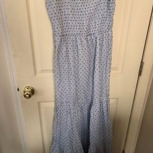 Blue maxi dress, strapless